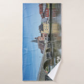 Pont de pierre à Ratisbonne, Allemagne (Serviette de bain)