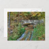 Pont de pierre en automne Carte postale (Devant / Derrière)