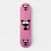 PONT DE SKATEBOARD ROSE EN CARTON NOIR (Devant)