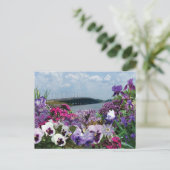 Pont de voiliers et fleurs 15r1 carte postale (Debout devant)