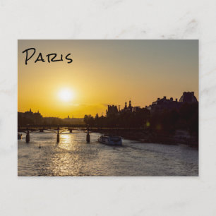 Pont des arts at sunset - Parijs, Frankrijk Briefkaart