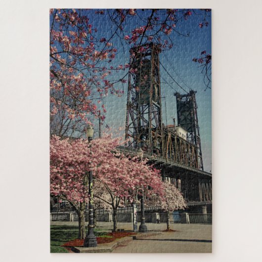 Pont du centre-ville Portland | Puzzle Cherry Blos (Vertical)