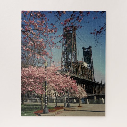 Pont du centre-ville Portland | Puzzle Cherry Blos (Vertical)