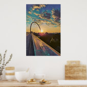Pont du coucher du soleil - Poster (Cuisine)