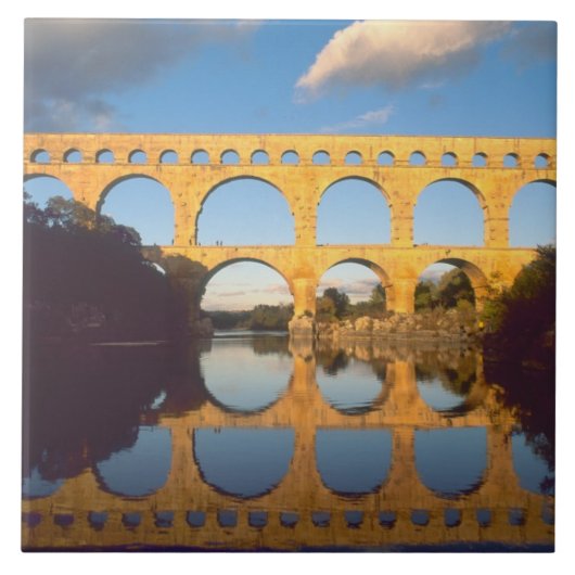 Pont du Gard, Gardon River, Gard, Languedoc, Tegeltje (Voorkant)