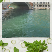 Pont du Rialto de Venise vue serviette de thé (Plié)