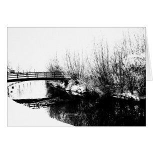 Pont et cours d'eau Scène d'hiver gcna