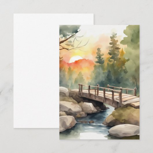 Pont forestier - 3 cartes (Devant / Derrière)