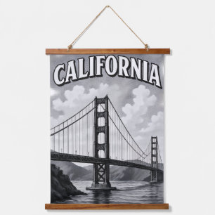 Pont Golden Gate de Californie - Art mural vintage