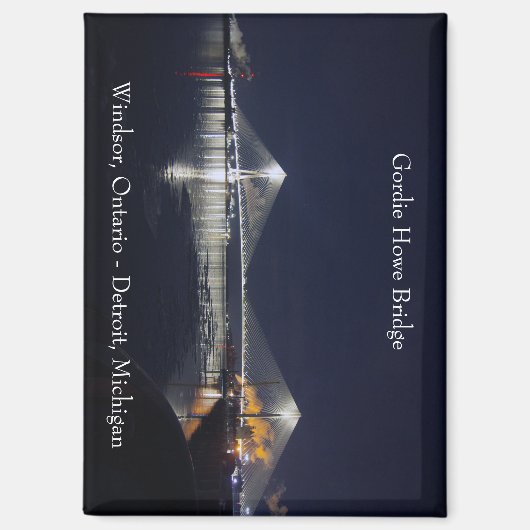 Pont Gordie Howe aimant rectangle (Recto)