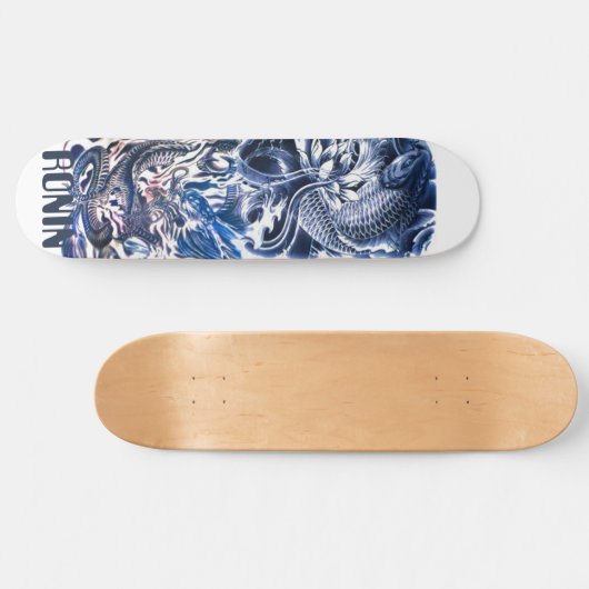 Pont japonais Dragon Koi Phoenix Skateboard (Horz)