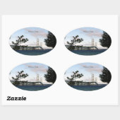 Pont Mackinac avec autocollant des arbres (Feuille)