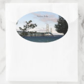Pont Mackinac avec autocollant des arbres (Sac)
