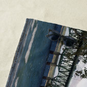 Pont Mackinac avec serviette de plage arborée (En situation)