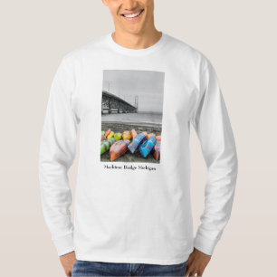 Pont Mackinac et canoës Select Color T-Shirt