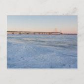 Pont Mackinaw en hiver Carte postale (Devant)