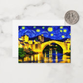 Pont Mostar, Bosnie sur une carte de l'Aïd Moubara (Devant/Arrière en situation)