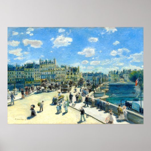 Pont Neuf, Parijs - Pierre-Auguste Renoir Poster (Voorkant)