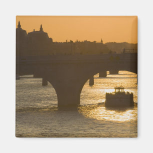 Pont Neuf, Seine, zonsondergang, Parijs, Frankrijk Magneet