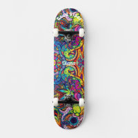 Pont psychédélique pour skateboard