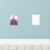 Pont rose néon et cobalt arcs sur un c lumineux (Parquet)