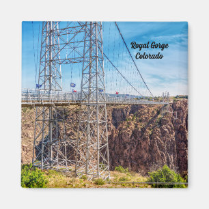 Pont Royal Gorge Vue latérale Magnet Carré
