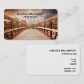 Pont rustique en bois dans le pays Carte de visite (Devant / Derrière)