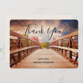 Pont rustique en bois dans le pays Merci (Devant / Derrière)