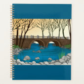 Pont Rustique En Pierre Sur Rivière Paysage nature (Devant)