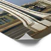 Pont van Bir Hakeim in Parijs Poster (Hoek)