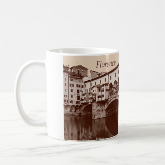Pont Vecchio Brown Coffee Mug (Gauche)
