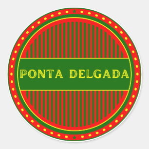 Ponta Delgada Stadssymbool – Portugese Identiteit Ronde Sticker