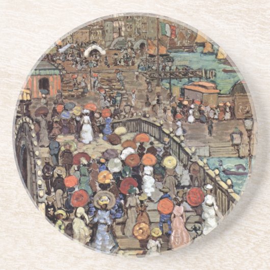 Ponte Della Paglia, Venetië, Maurice Prendergast Zandsteen Onderzetter (Voorkant)