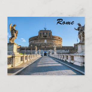 Ponte en Castel Sant'Angelo - Rome, Italië Briefkaart