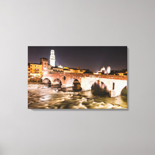 Ponte Pietro van Verona Canvas Afdruk