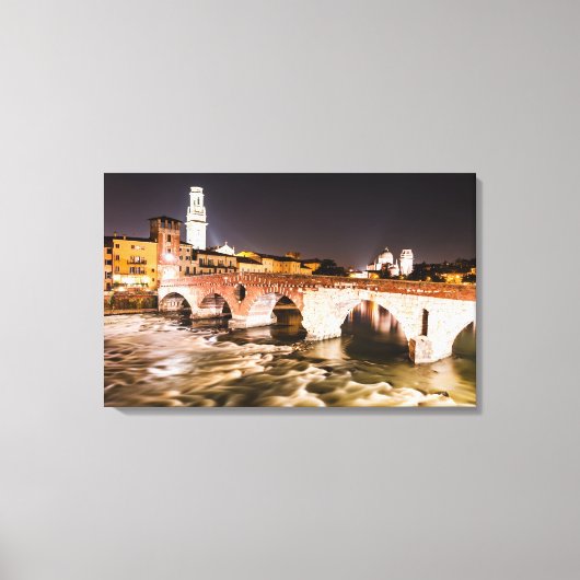 Ponte Pietro van Verona Canvas Afdruk (Voorkant)