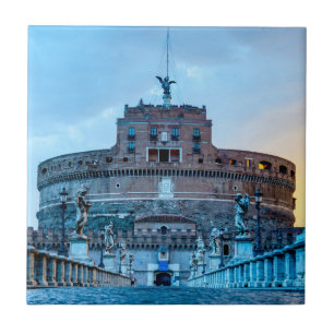 Ponte Sant'Angelo bij zonsopgang - Rome Italië Tegeltje
