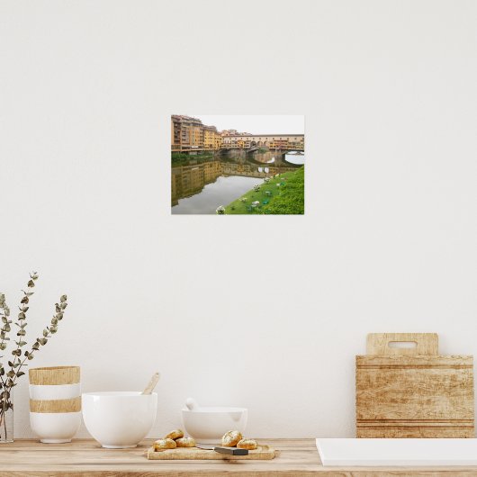Ponte Vecchio Bridge Florence, Italië Poster (Keuken)