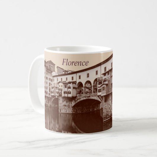 Ponte Vecchio Brown Coffee Mok (Voorkant links)