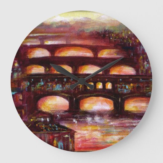 Ponte Vecchio en andere bruggen van Florence Grote Klok (Voorkant)