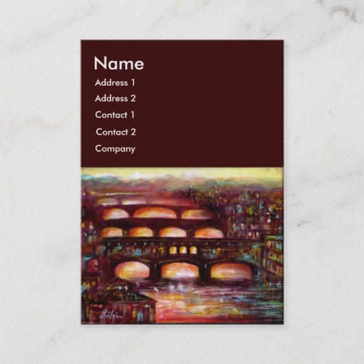 Ponte Vecchio en andere bruggen van Florence Visitekaartje (Voorkant)
