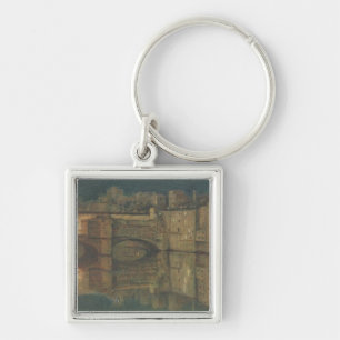 Ponte Vecchio, Florence (olie op doek) Sleutelhanger