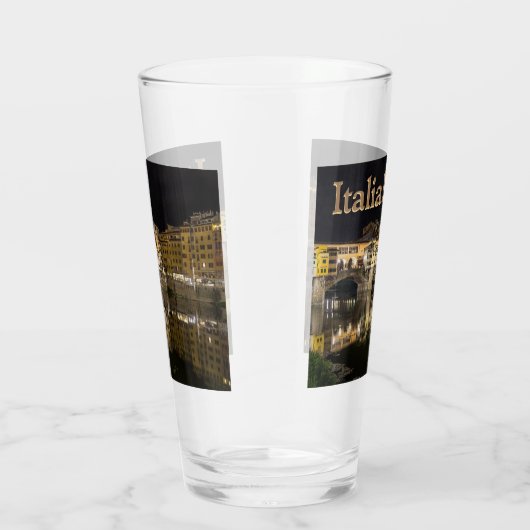 Ponte Vecchio Night Scene Reflecterende Arno Glas (Rechts)