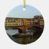 Ponte Vecchio Old Bridge Florence Italië Gift Keramisch Ornament (Voorkant)