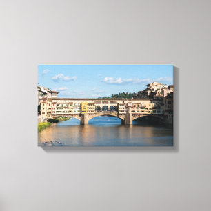 Ponte Vecchio (oude brug) - Florence, Italië Canvas Afdruk
