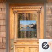 Ponte Vecchio (oude brug) - Florence, Italië Raamsticker (Huis Deur)