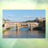 Ponte Vecchio (oude brug) - Florence, Italië Raamsticker (Vel 3)