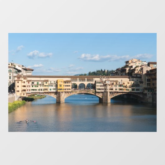 Ponte Vecchio (oude brug) - Florence, Italië Raamsticker (Vel)