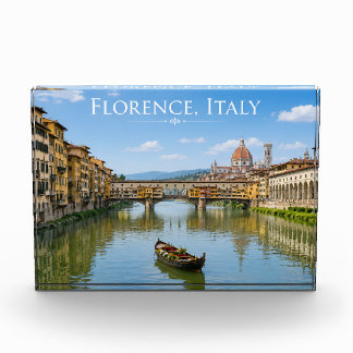Ponte Vecchio Romantisch Stadsgezicht Kunstwerk Fotoblokken
