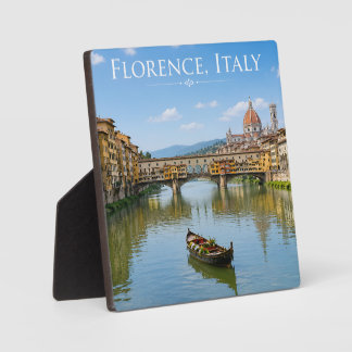 Ponte Vecchio Romantisch Stadsgezicht Kunstwerk Fotoplaat